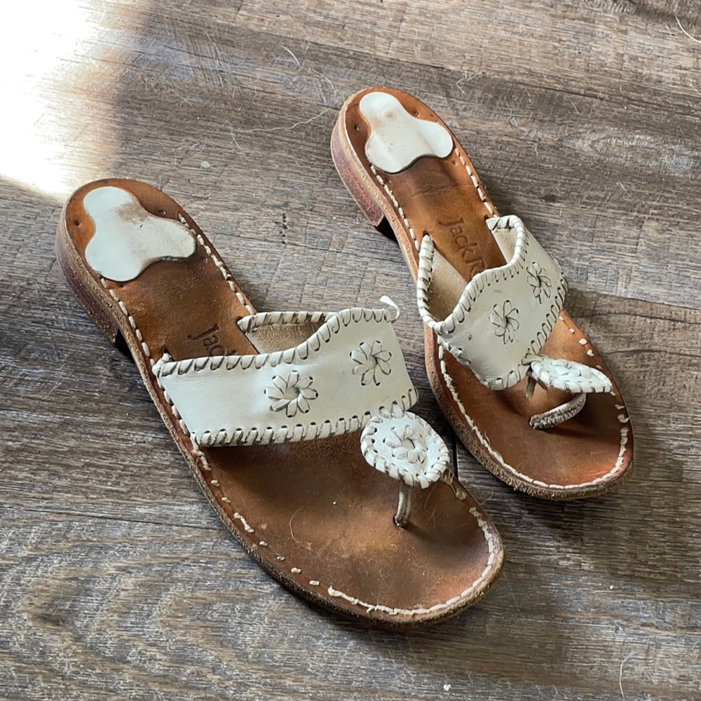 Jack Rogers leather flip flop sandals